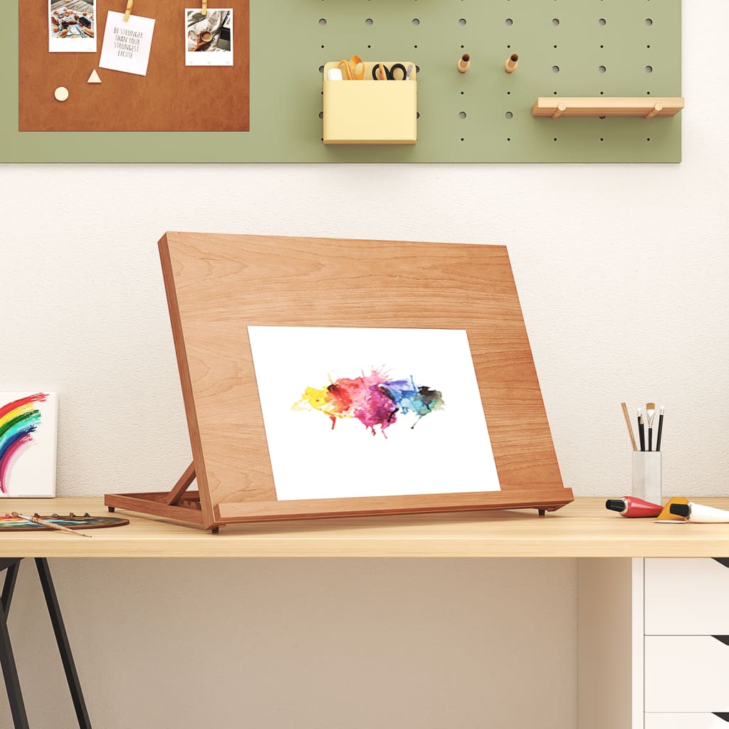 bordstaffeli 65x48x7 cm massivt bøgetræ billede