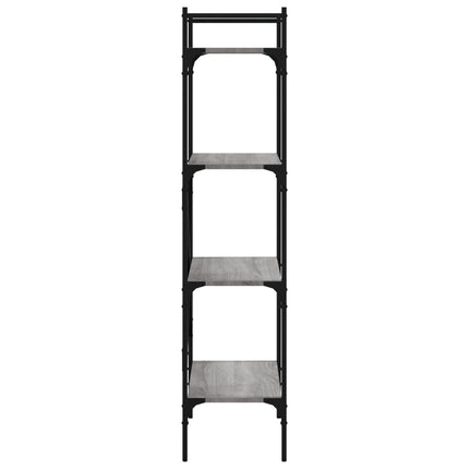 bogreol 56x31,5x138,5 cm 4 hylder konstrueret træ grå sonoma-eg