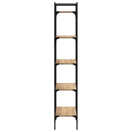 bogreol med 5 hylder 56x31,5x174 cm konstrueret træ sonoma-eg