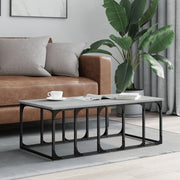 sofabord 100x50x35,5 cm konstrueret træ grå sonoma-eg