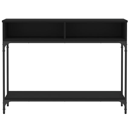 konsolbord 100x30,5x75 cm konstrueret træ sort