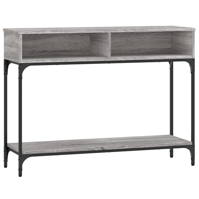 konsolbord 100x30,5x75 cm konstrueret træ grå sonoma-eg