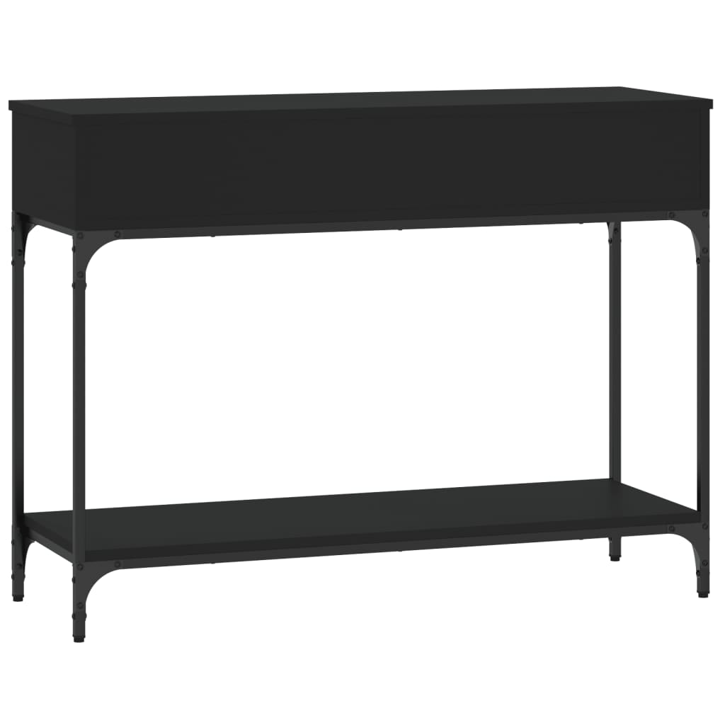 konsolbord 100x34,5x75 cm konstrueret træ sort