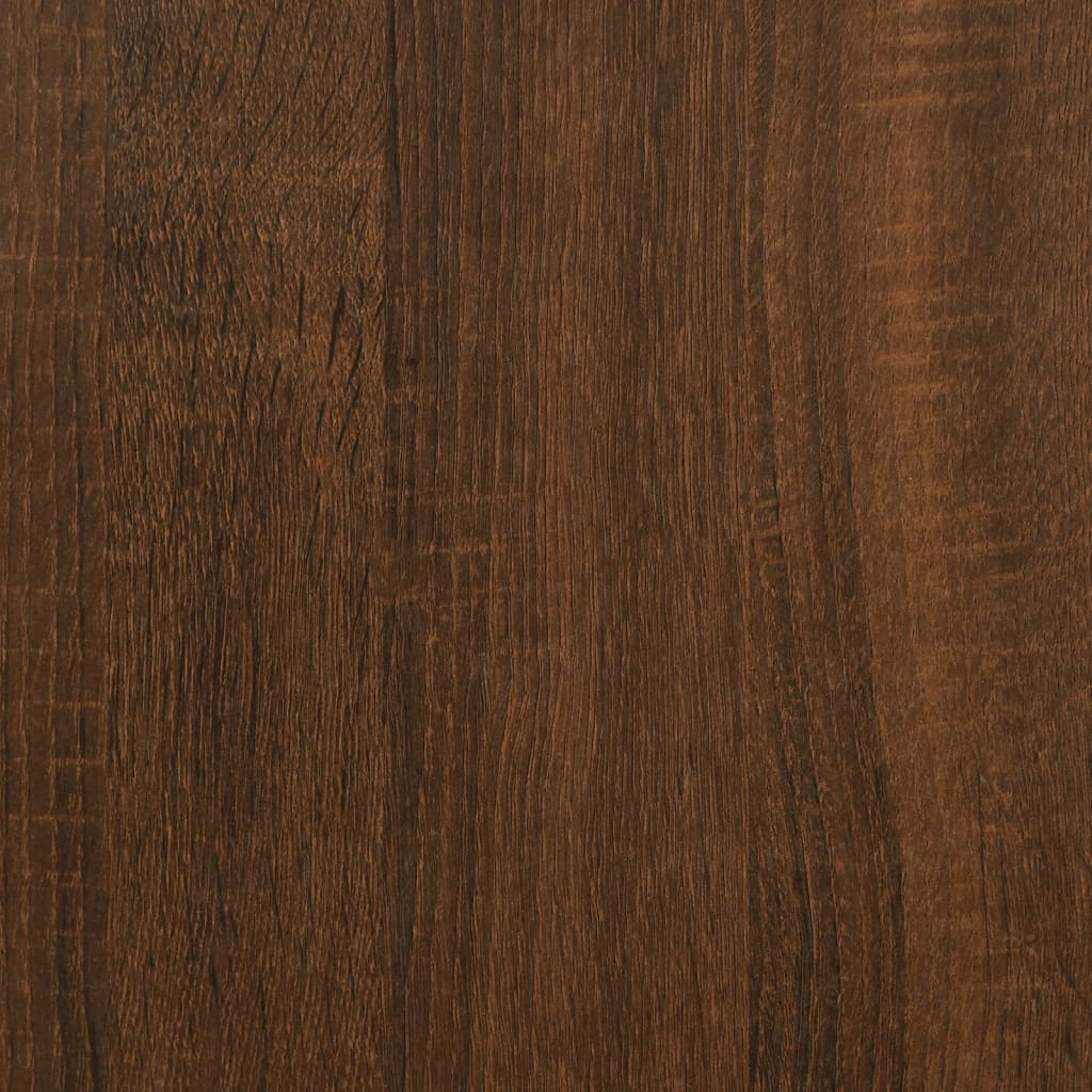 væghængt tv-bord 100,5x30x51 cm konstrueret træ brunt egetræ
