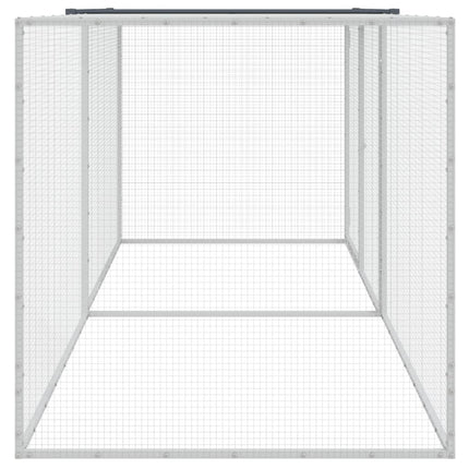 kyllingebur med tag antracit 203x98x90 cm galvaniseret stål