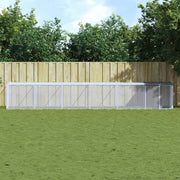 hønsebur med tag 603x98x90 cm galvaniseret stål antracitgrå