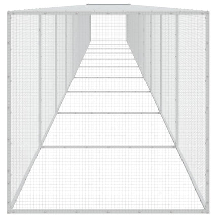 hønsebur med tag 1003x98x90 cm galvaniseret stål antracitgrå