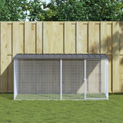 kyllingebur med tag antracit 203x98x90 cm galvaniseret stål