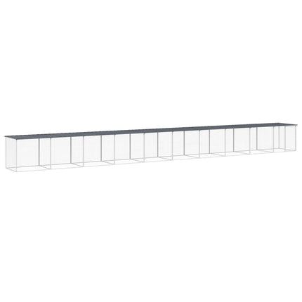 hønsebur med tag 1003x98x90 cm galvaniseret stål antracitgrå