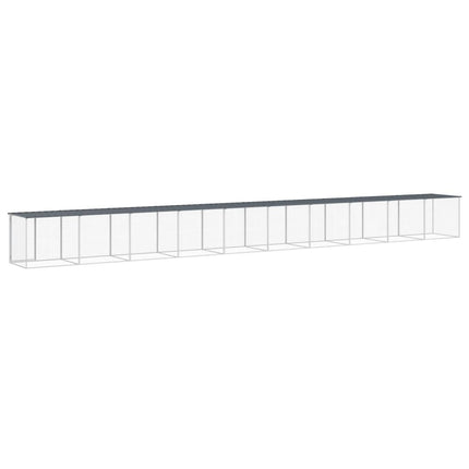hønsebur med tag 1003x98x90 cm galvaniseret stål antracitgrå