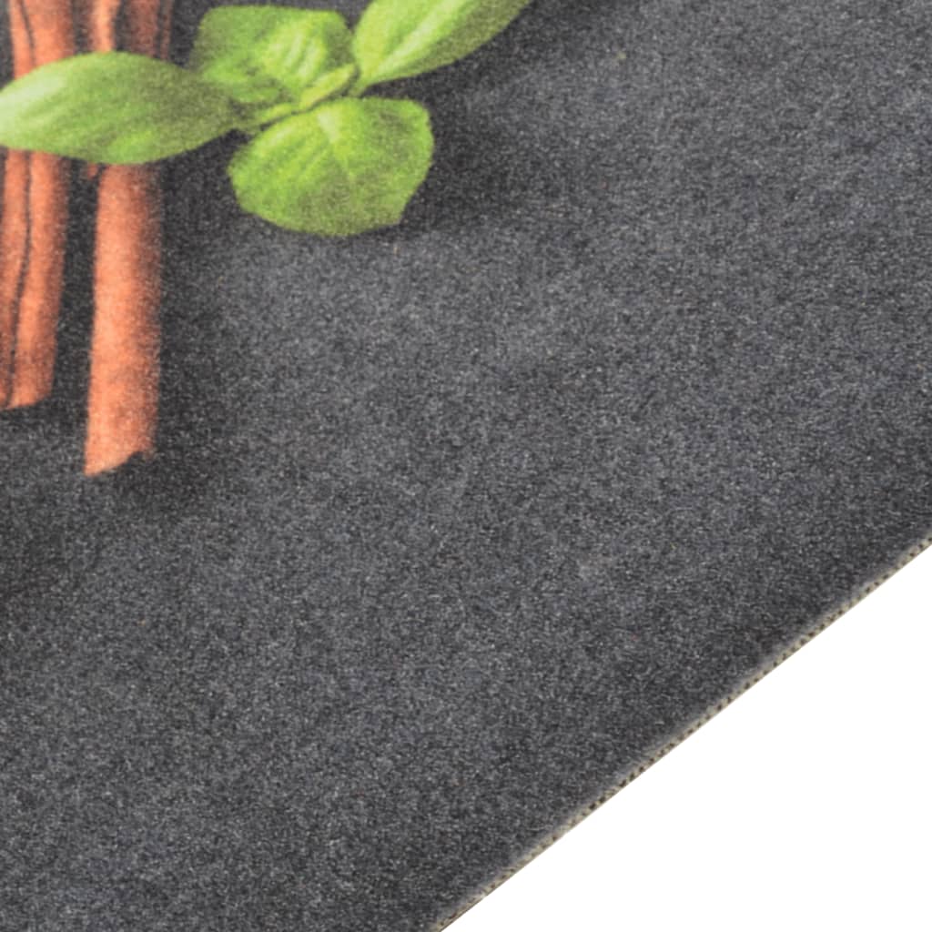 køkkentæppe 45x150 cm krydderidesign vaskbart velour