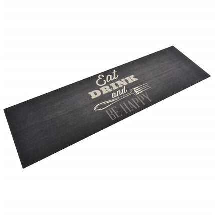 køkkentæppe 60x180 cm Kitchen Black-design vaskbart velour