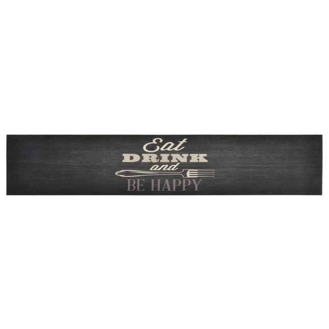 køkkentæppe 60x300 cm Kitchen Black-design vaskbart velour