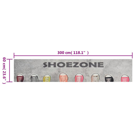 køkkentæppe 60x300 cm Shoezone-design vaskbart fløjl