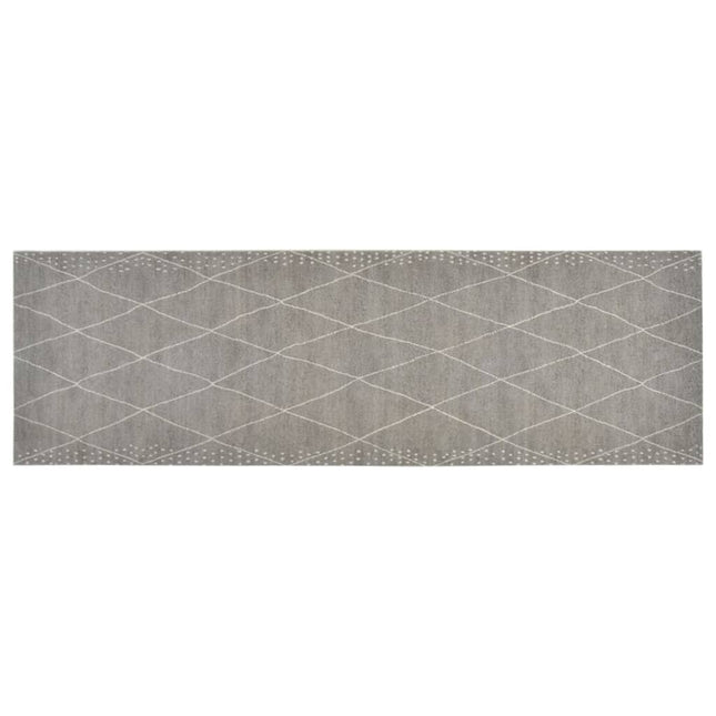 køkkentæppe 60x180 cm rombedesign vaskbart velour