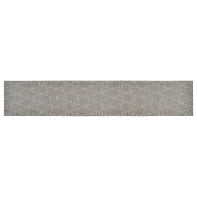 køkkentæppe 60x300 cm rombedesign vaskbart fløjl