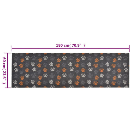 køkkentæppe 60x180 cm potedesign vaskbart velour