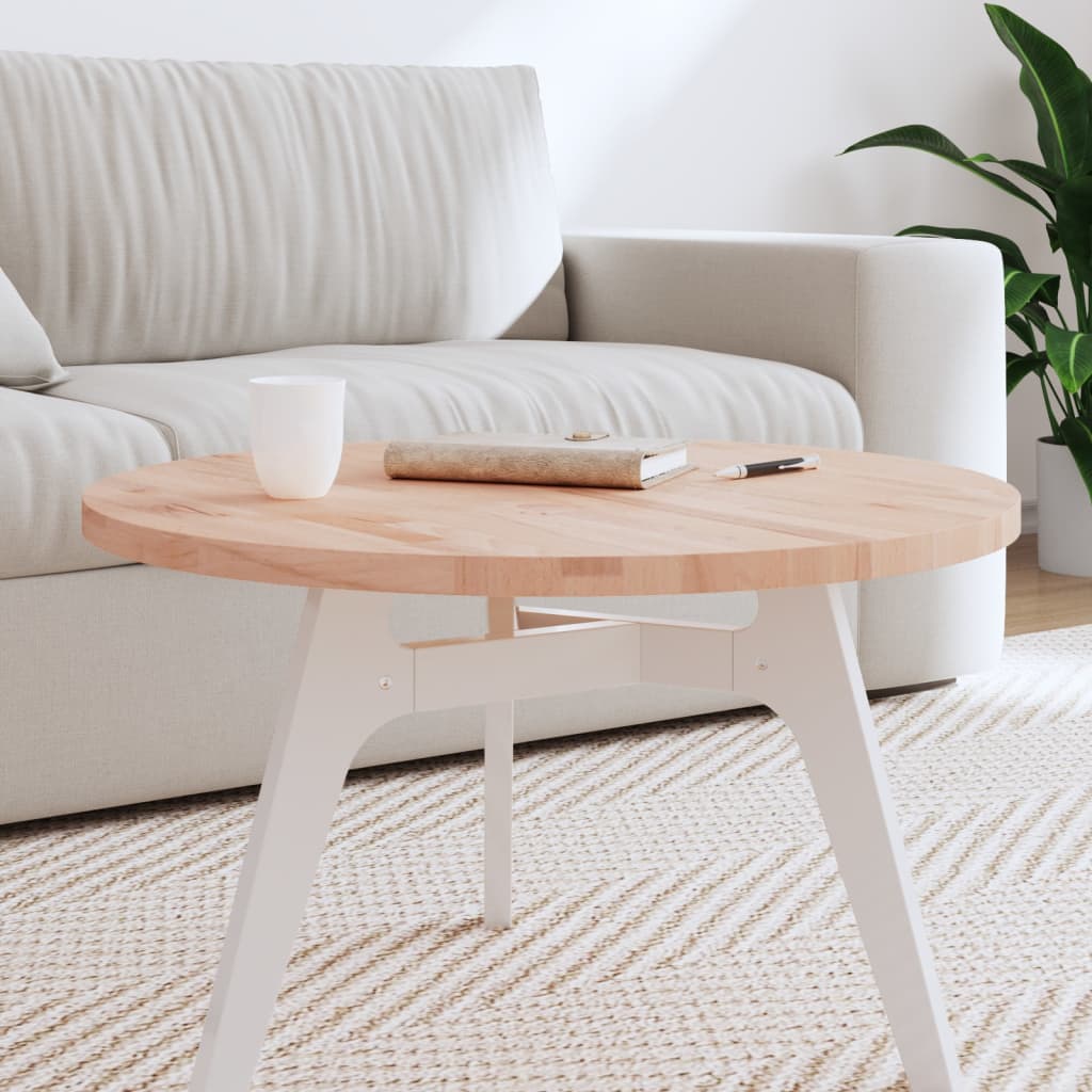 bordplade 70x2,5 cm rund massivt bgetr