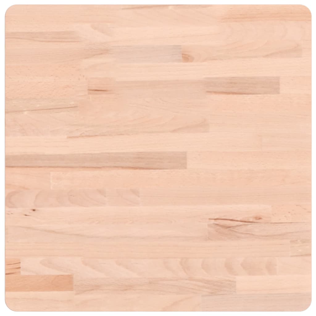 bordplade 50x50x2,5 cm firkantet massivt bøgetræ