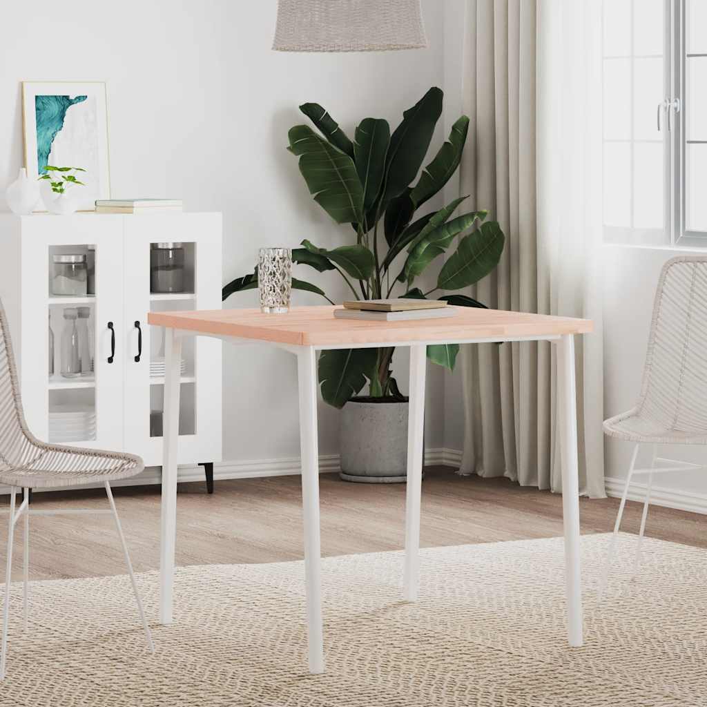 Bordplade Rund Massivt Bøgetræ - Lysebrun / 70 x 70 x 2.5 cm