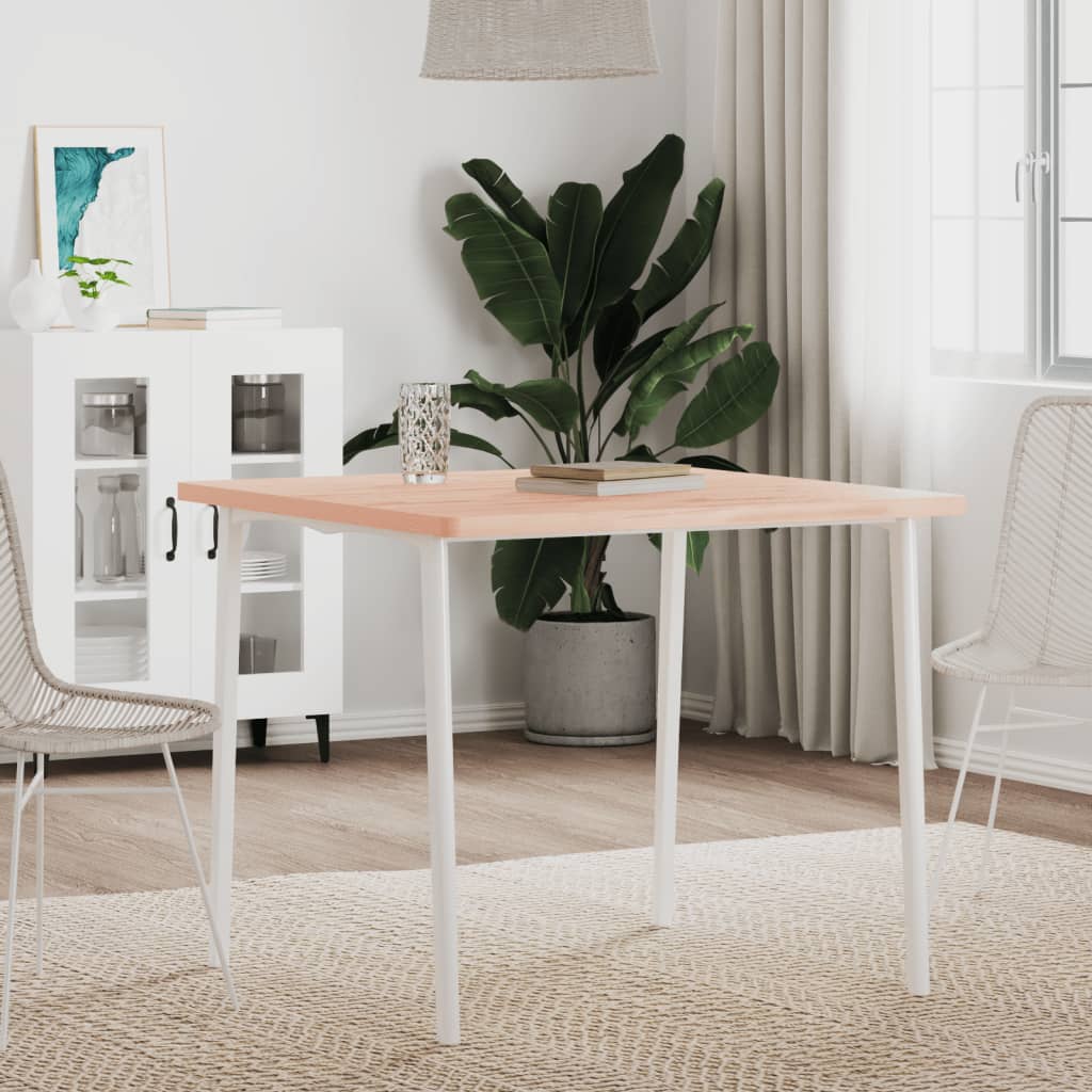 bordplade 80x80x2,5 cm firkantet massivt bøgetræ billede