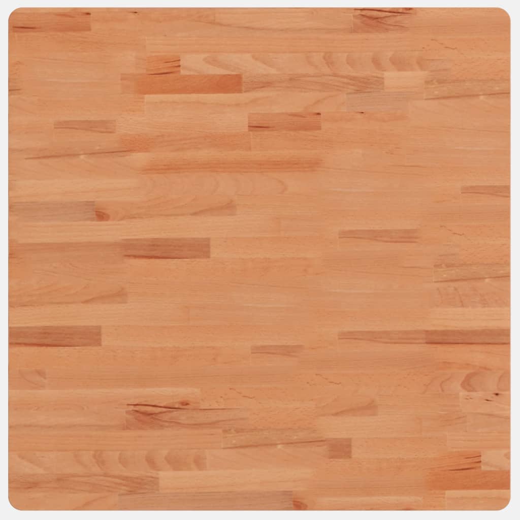 bordplade 70x70x1,5 cm firkantet massivt bøgetræ