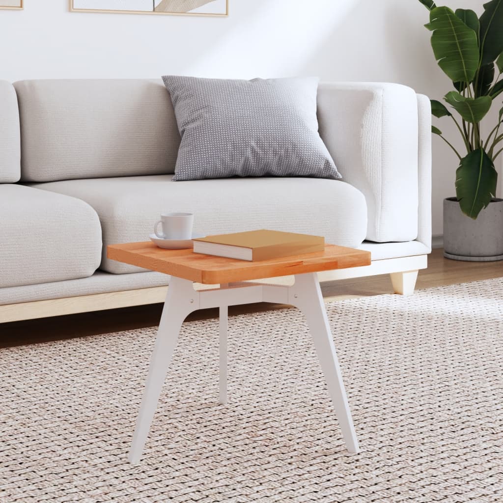 bordplade 40x40x2,5 cm firkantet massivt bøgetræ billede