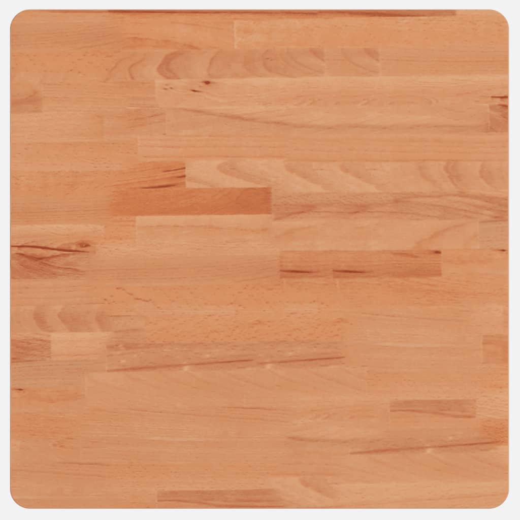 bordplade 50x50x4 cm firkantet massivt bøgetræ