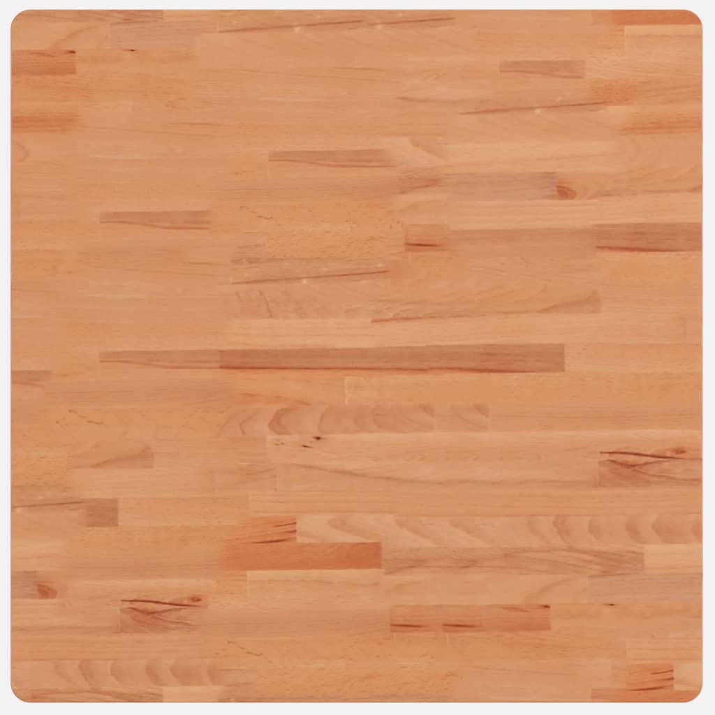 bordplade 70x70x4 cm firkantet massivt bøgetræ