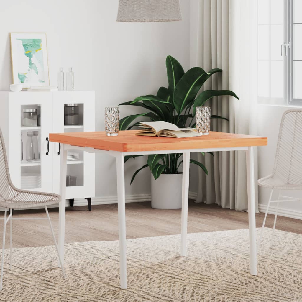 bordplade 80x80x4 cm firkantet massivt bøgetræ billede
