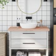 bordplade til badeværelse 100x60x4 cm massivt bøgetræ
