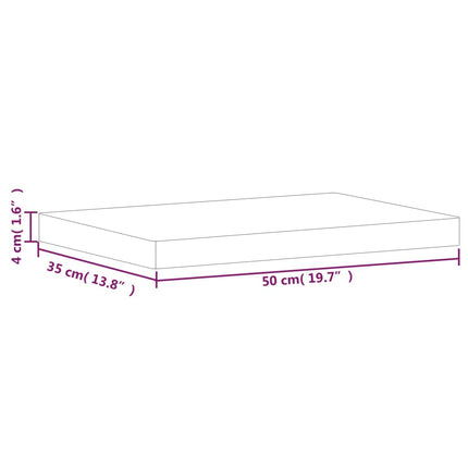 skærebræt 50x35x4 cm massivt bøgetræ