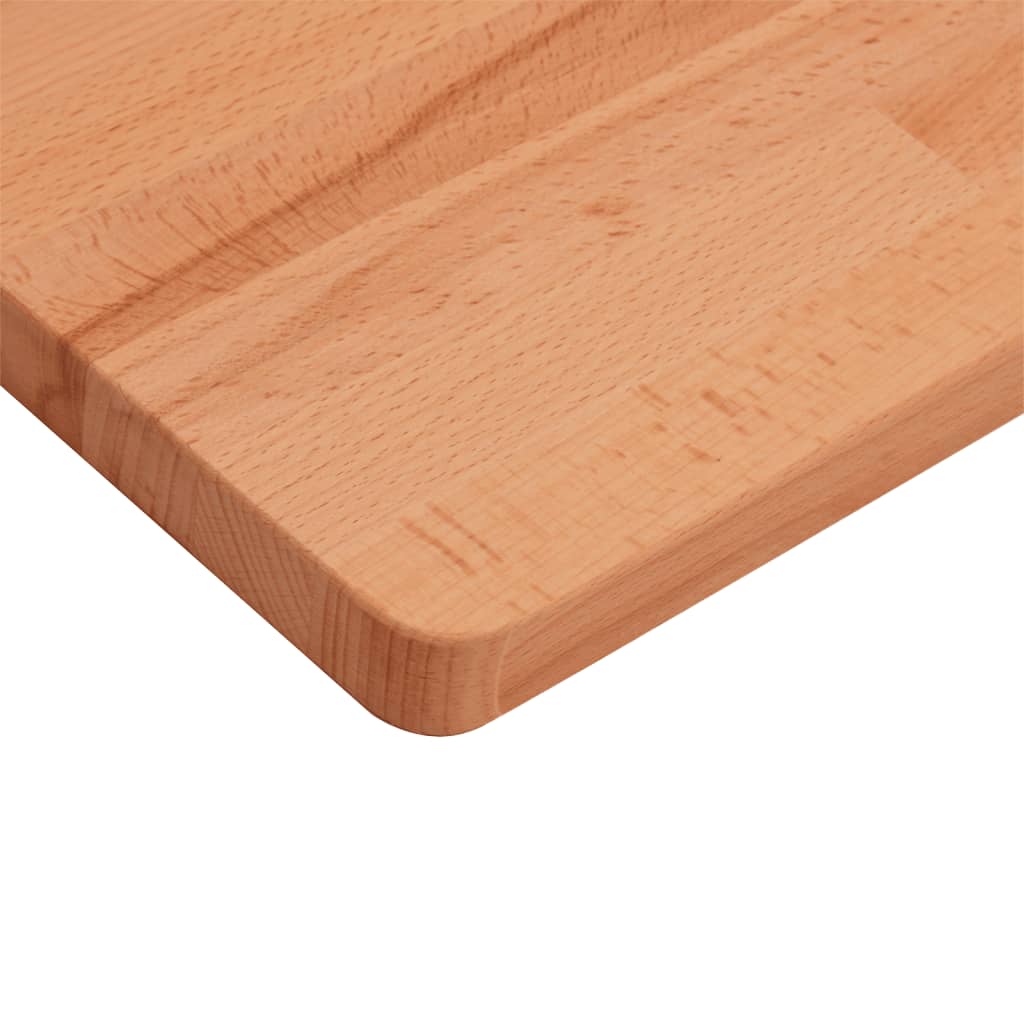 bordplade til badeværelse 100x50x1,5 cm ubehandlet massiv bøg