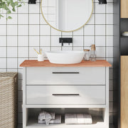 bordplade til badeværelse 100x60x1,5 cm massivt bøgetræ