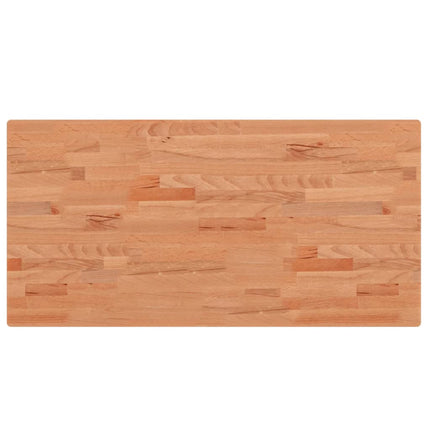 bordplade til badeværelse 100x50x2,5 cm massivt bøgetræ