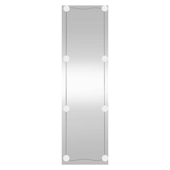 vægspejl med LED-lys 30x100 cm rektangel glas
