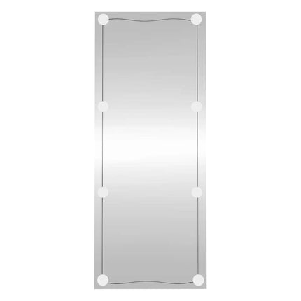 vægspejl med LED-lys 40x100 cm rektangel glas