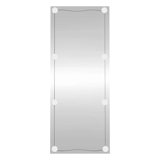 vægspejl med LED-lys 40x100 cm rektangel glas