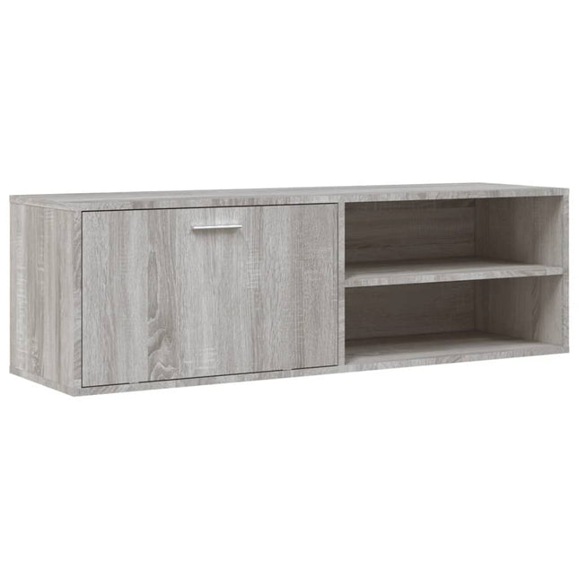 tv-bord 120x34x37 cm konstrueret træ grå sonoma-eg