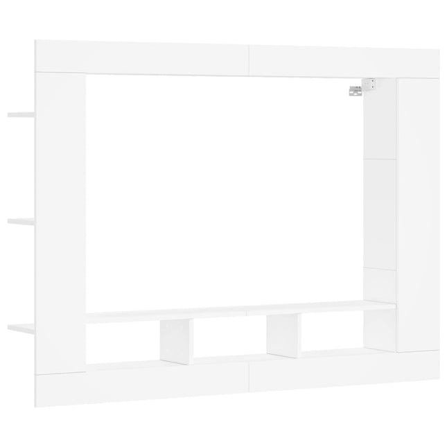 tv-møbel 152x22x113 cm konstrueret træ hvid