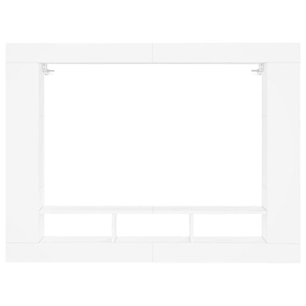 tv-møbel 152x22x113 cm konstrueret træ hvid