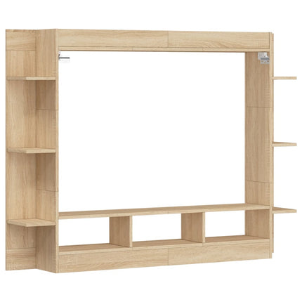 tv-møbel 152x22x113 cm konstrueret træ sonoma-eg