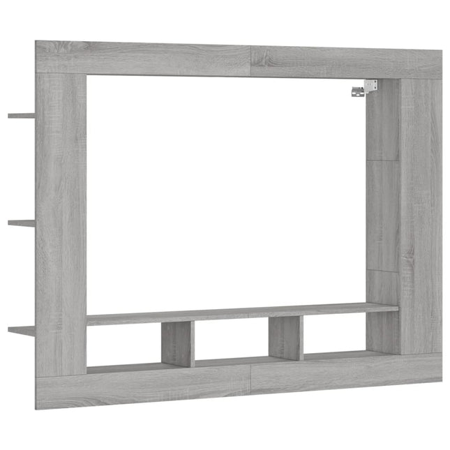 tv-møbel 152x22x113 cm konstrueret træ grå sonoma-eg