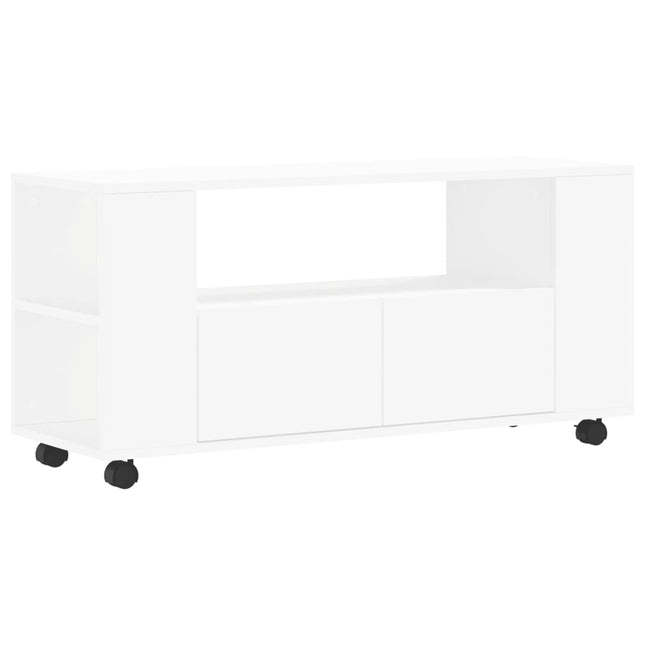 tv-bord 102x34,5x43 cm konstrueret træ hvid