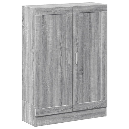 bogskab 82,5x30,5x115 cm konstrueret træ grå sonoma-eg