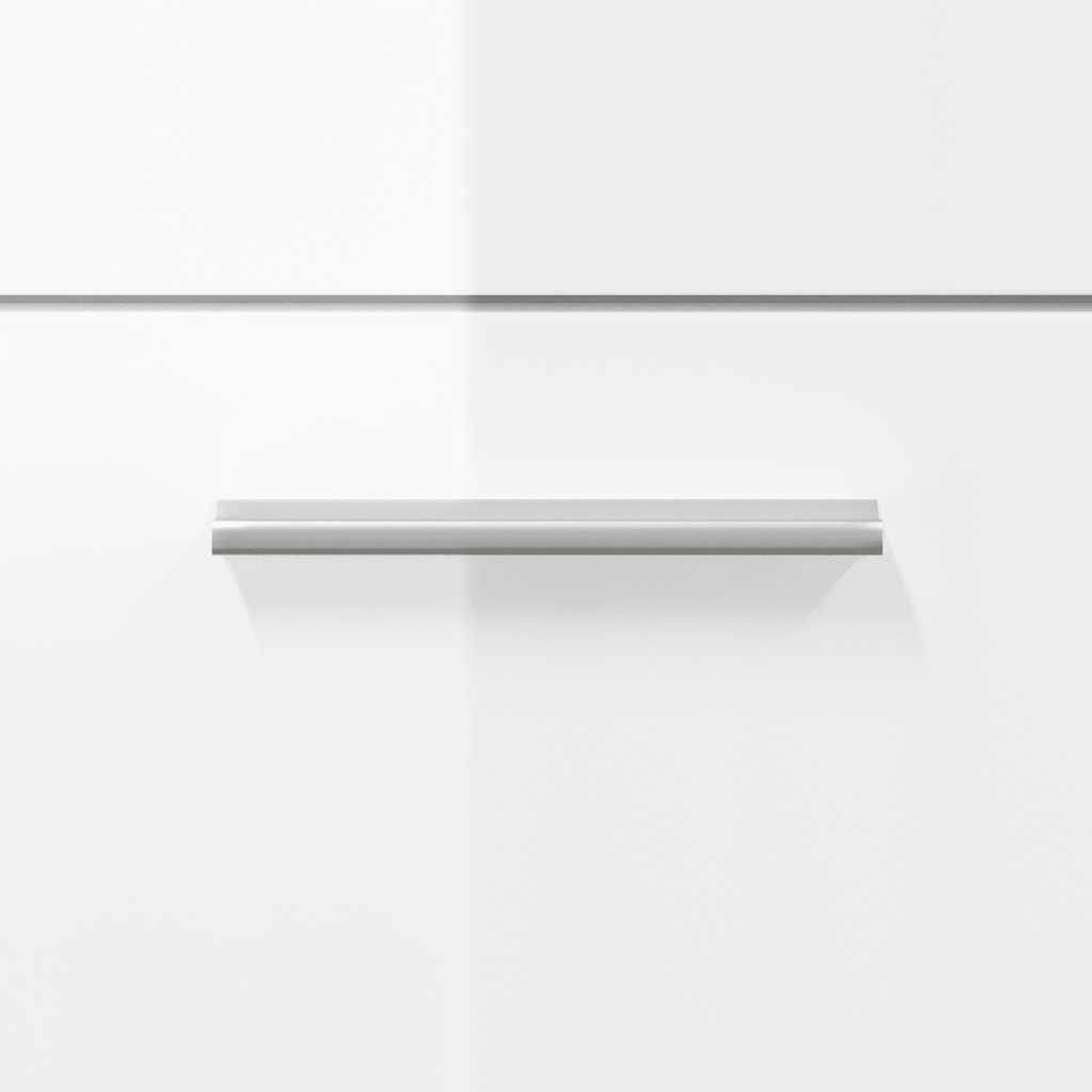 badeværelsesskab med spejl konstrueret træ hvid højglans