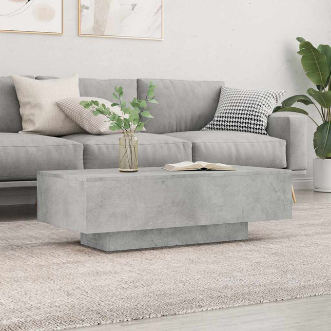 sofabord 100x49,5x31 cm konstrueret træ betongrå