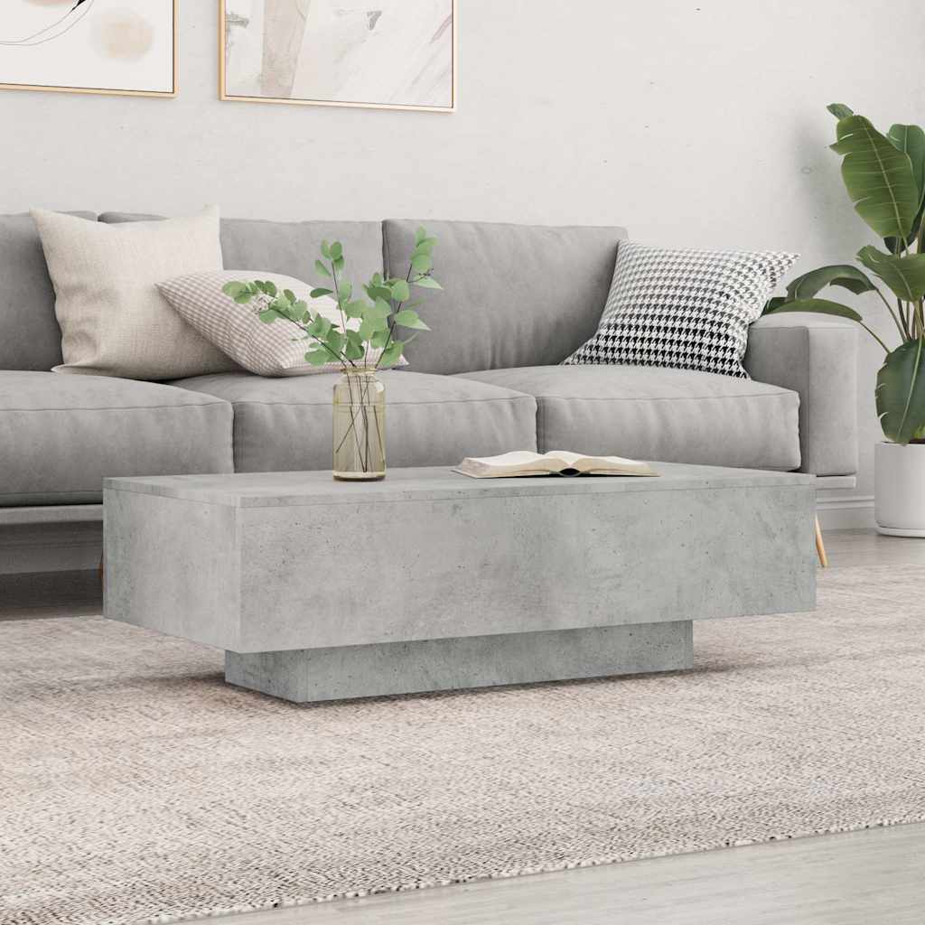 sofabord 100x49,5x31 cm konstrueret træ betongrå