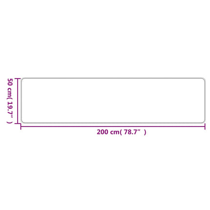 tæppeløber 50x200 cm sisallook platina