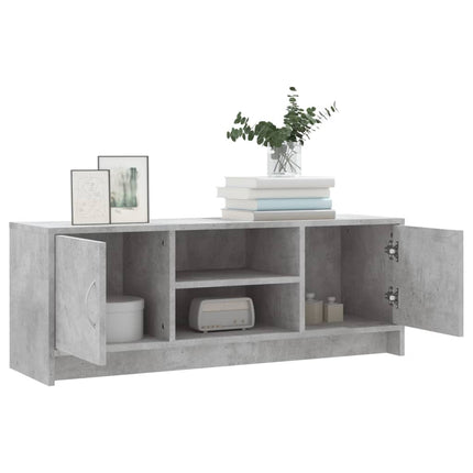 tv-bord 102x30x37,5 cm konstrueret træ betongrå